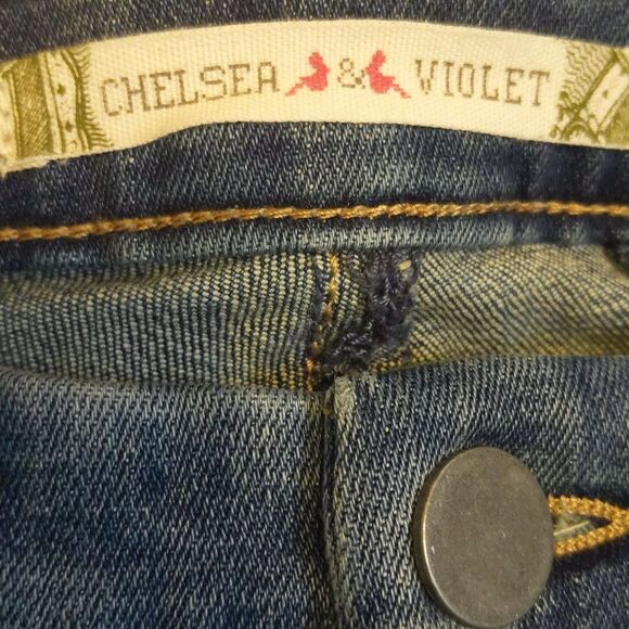 Chelsea & Violet colorblocked striped, cotton blend jeans, size 27 - Picture 4 of 8